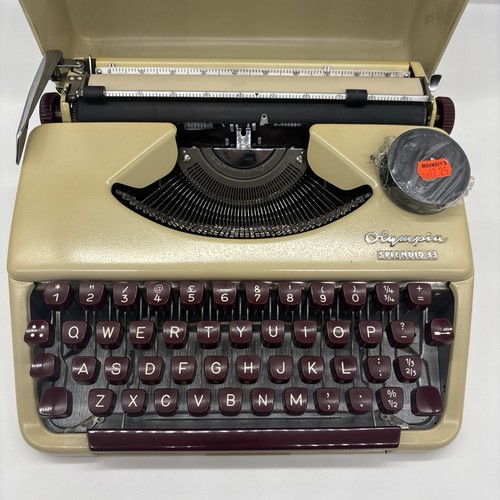Antique Original Olympia Splendid 33 Vintage Suitcase Typewriter Great Condition - Picture 14 of 24