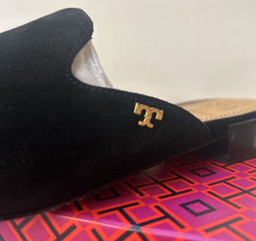 🐼💦 Tory Burch 🐼💦 Size 5.5 🐼 Carlotta Slide Sport Suede Black Shoes 🐼 SR - Picture 5 of 9