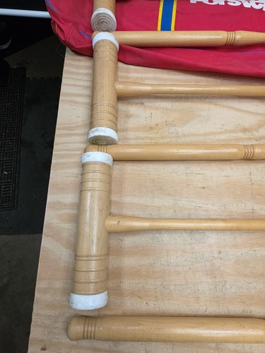 Vintage Foster Holz Rasen Krocket Set für 6 schöne kompakte Made in USA - Bild 13 von 23