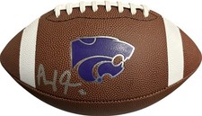 Kansas State Wildcats Avery Johnson Signed Logo Football KSU JSA Certified
