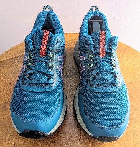 Asics Women's 11 Gel Venture 8 Trail Running Hiking Shoes Teal Pink 1012A708 - Picture 1 of 14