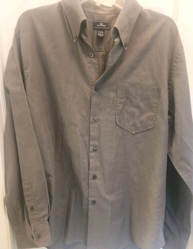 Herren Dockers Classic Fit Button Down Oberhemd Gr. L Kragenhemd grau - Bild 3 von 4