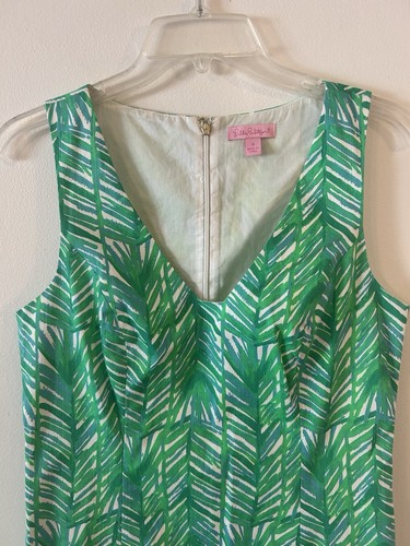 Lilly Pulitzer Tandie Shift Dress Size 4 in Toucan Green Costa Verde Elephants - Picture 2 of 8