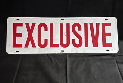 Vintage Original 90er Blechschild rot weiß Industrie Deko exklusiv beidseitig