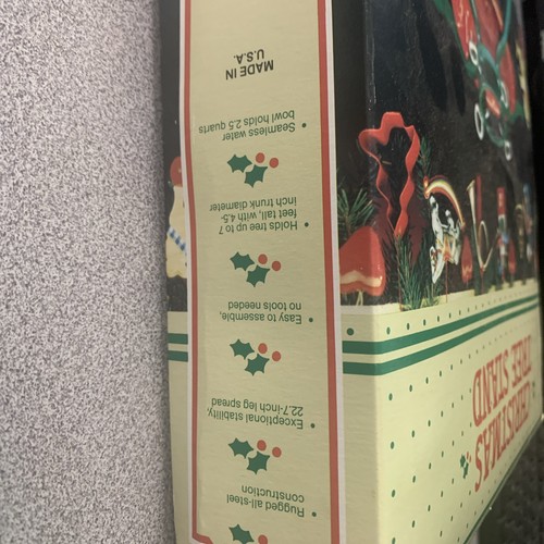 Vintage Christmas Tree Stand For Live Tree Up to 7 Feet 4.5 in Diameter NOS - Picture 9 of 14