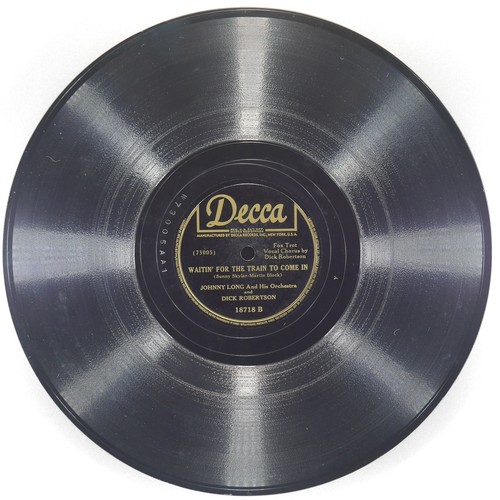 JOHNNY LONG DICK ROBERTSON Fishin' Moon / Waitin' Train DECCA 18718 VG+ 78 10" - Picture 4 of 4