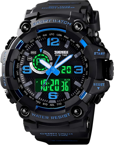 Men's Large Face Outdoor Sports Watches Military S-Shock Waterproof, Backlight - Picture 12 of 12