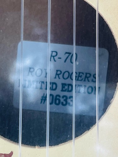 Roy Rogers & Trigger Dale Evans 6-saitige Spielzeug Cowboy Gitarre. Vintage 50er Jahre -LESEN- - Bild 7 von 12