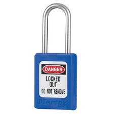 MASTER LOCK S33KAS3BLU Lockout Padlock,KA,Blue,1-13/16"H,PK3 6MCZ9
