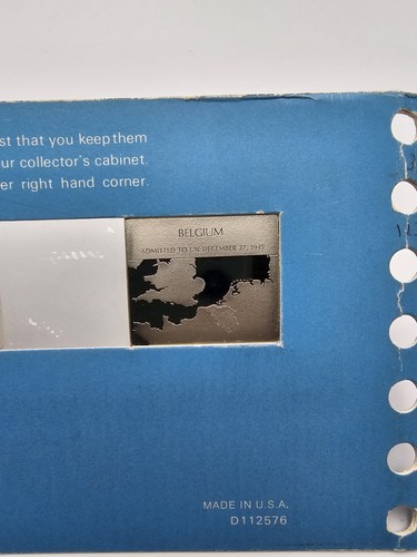 1974 Franklin Mint Sterling Silver Ingots Flags Of United Nations- 79 Grams .925 - Picture 3 of 11