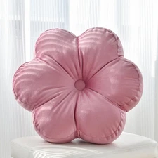 Flower Pillow, Flower Shaped Pillow with Velvet for Couch Bed Chair Sofa, Hom...