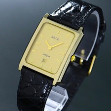 RADO Watch DiaStar 160.0394.3 Men's Stainless Steel Gold Dial 27.2mm Case