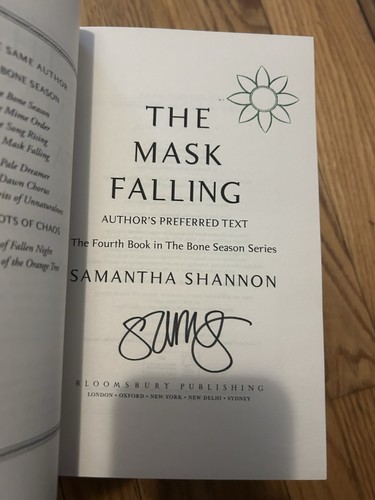 The Bone Season Samantha Shannon Goldsboro Signed Song Rising Mask Falling New - Bild 3 von 6