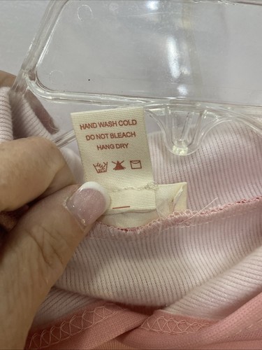 Emma & Elsa Hoodie Girls Sz 7 Pink With Red Hearts Long Sleeve Front Pockets NWT - Picture 12 of 12