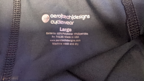 Aerotech Designs schwarze Fahrradshorts mit langer Schrittlänge UK L LN150 EE 12 - Bild 5 von 5