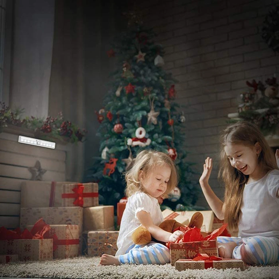 LED Night Lights Motion Sensor Closet Lights Cordless Under Cabinet Light 10Led - Image 3 of 4