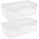 2 Pcs Airtight Bread Storage Containers Plastic Bread Holder Loaf Box