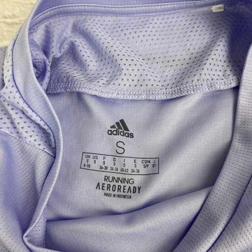 Adidas Shirt Girls Small Purple Aeroready Running Athletic Tee Youth H30042 2021 - Picture 6 of 15