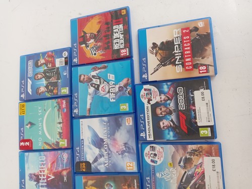 13Pc PlayStation4 Video Game Bundle Untested-Red Dead Redemption/Wolfenstein Ect - Picture 3 of 9