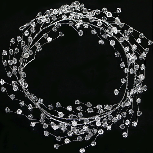 Christmas Garland 20 FT Crystal Diamond Ice Wire Clear Bead Garland for Christma - Picture 9 of 12