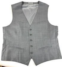 EXPRESS Mens Light Gray 5 Button 3 Piece Suit Replacement Separate Vest Size XL