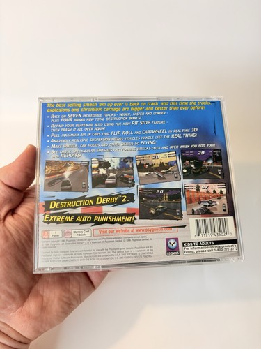 Destruction Derby 2 (SONY PlayStation 1, 1997) Complete CIB Pristine warranty - Picture 16 of 17