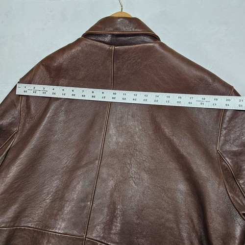 Vintage Couture J. Giacca Park Uomo XL 100% Pelle di Agnello Bomber Burro Foderato Morbido - Foto 13 di 14