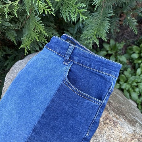 City Chic Harley Women’s Denim Jeans 2 Tonned Mis Rose Blue Size 18 Straight Leg - Picture 7 of 7