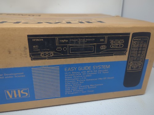 Hitachi VT-FX623A Reproductor de Video Cassette Grabadora VCR NUEVO Antiguo Stock  - Imagen 3 de 6