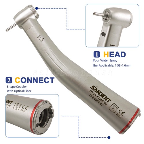 Dental 1:5 Winkelstück Wasser mit Licht Rot Kompatible KaVo NSK Electric Motor - Bild 4 von 24