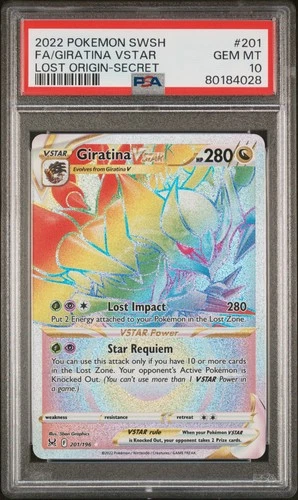Pokemon Giratina Vstar Lost Origin 201/196 Secret PSA 10 Gem Mint