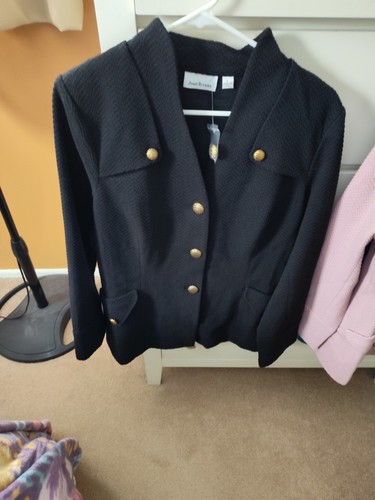 Joan Rivers Knit Jacket Blazer Womens Size Large . Mauve, Black Or Teal Green - Picture 19 of 20