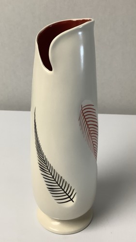 Burleigh Ware Fern Vase Red, Black and Cream Art Deco - Picture 3 of 8