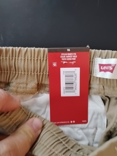 Levi's Youth Boy's Drawstring Waistband Tapered Leg Twill Cargo Pockets Pant 16 - Picture 9 of 9