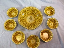 MR PEANUT TIN SNACK BOWLS (1) 6" AND (7) 3"