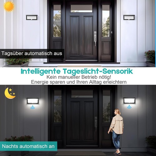 LED Außenleuchte mit Bewegungsmelder Wandleuchte Anthrazit Sensor Außenlampe 18W - Bild 16 von 16