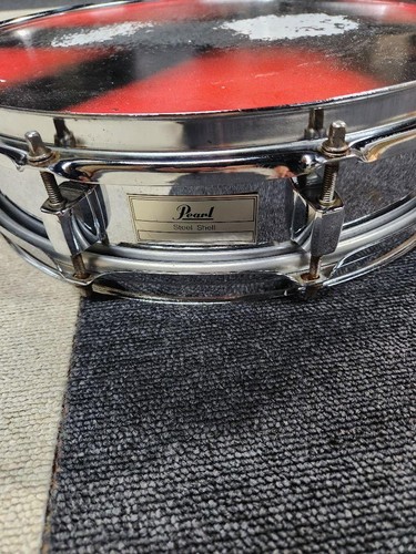Pearl Steel Snare Drum 14x3.5 Piccolo with Case - Picture 6 of 9