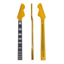 Guitar Neck 22 Fret 25.5 Inch Maple Rosewood Fretboard Yellow Paint Finished