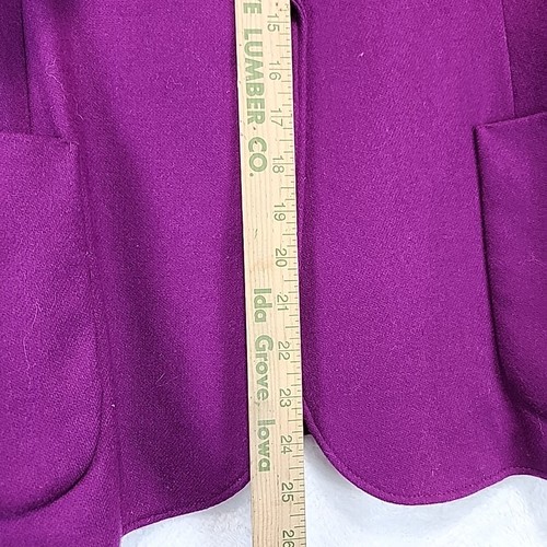 VTG Cris Tina 100% Wool Women's Size 6 Purple Single Button Blazer Career Jacket - Picture 7 of 11