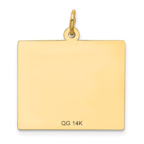 14k Yellow Gold Monday the First Day Calendar Pendant Perfect Gift for Her - Picture 3 of 4