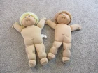 Vintage Cabbage Patch Kids Dolls Lot Of 2 Soft Sculpture Yarn Hair Nude 1980s