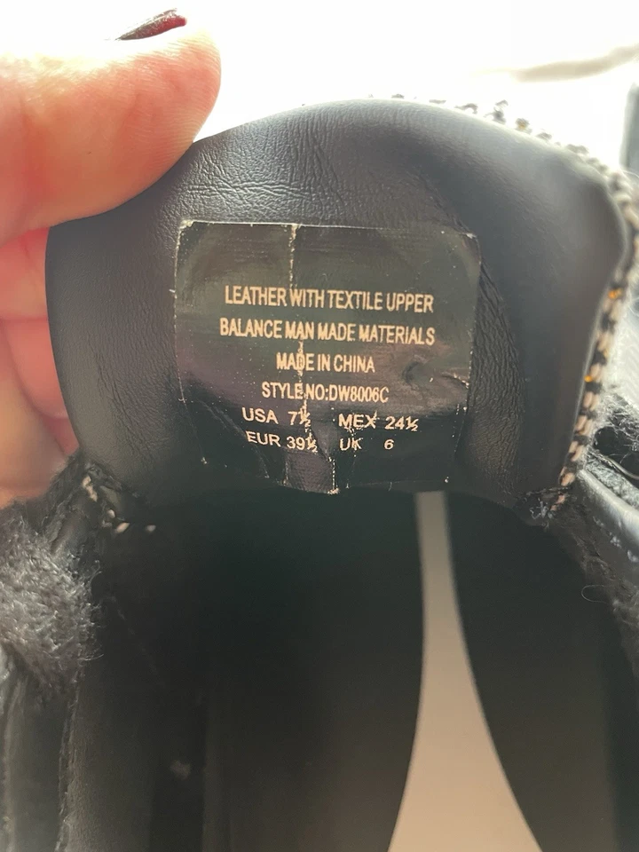 Zapatillas para mujer Diadora Donna Bling negras estilo tweed 7,5 italianas sin existencias Foto 3 de 4