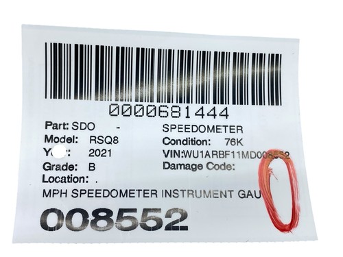 2021-2024 AUDI RS Q8 MPH SPEEDOMETER INSTRUMENT GAUGE CLUSTER W/ ADAPTIVE CRUISE - Picture 20 of 20