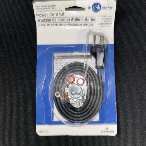 InSinkErator Garbage Disposal Power Cord Kit Black CRD-00 New - Picture 1 of 3