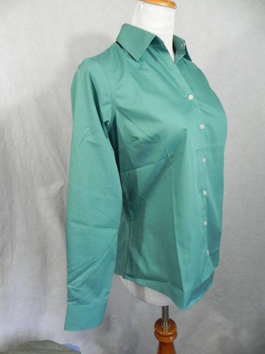 Neu LANDS END Damen 0P LS Kelly grün SHIRT Bluse faltenfrei Breitstoff neu ohne Etikett - Bild 4 von 11