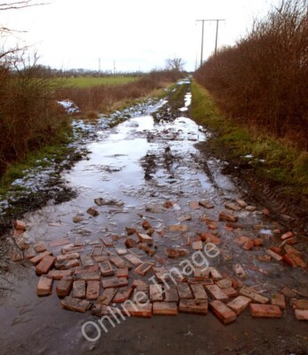 Foto 6x4 Vergebliche Ziegel Winestead Bausteine wurden zufällig verlegt c2009