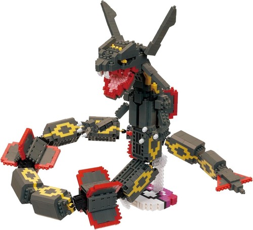 Nanoblock Pokemon BLACK RAYQUAZA EXTREME DX NBPM_104 Kawada Block Building Toy - Picture 8 of 10