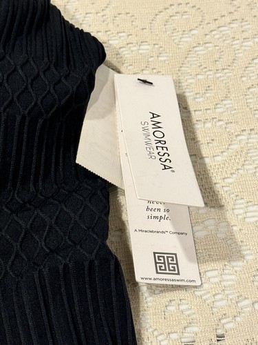 Amoressa Badeanzug Einteiler schwarz 6515255 Fische Damen US Größe 8 Pull-On - Bild 24 von 24