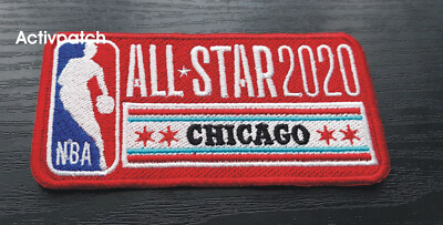 2020 NBA All Star Game logo Chicago Red Basketball 4''(10cm) Patch Aufnäher