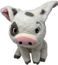 Disney Moana Pua Pig Plush 13" Stuffed Animal White Gray   Disney Store